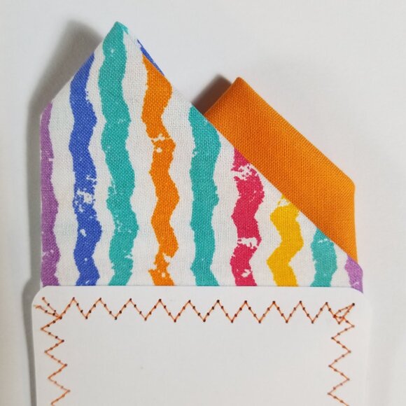 NEW - Contrasting Color 100% Cotton Pre-Folded Pocket Square Handkerchief Insert - Picture 5 of 8